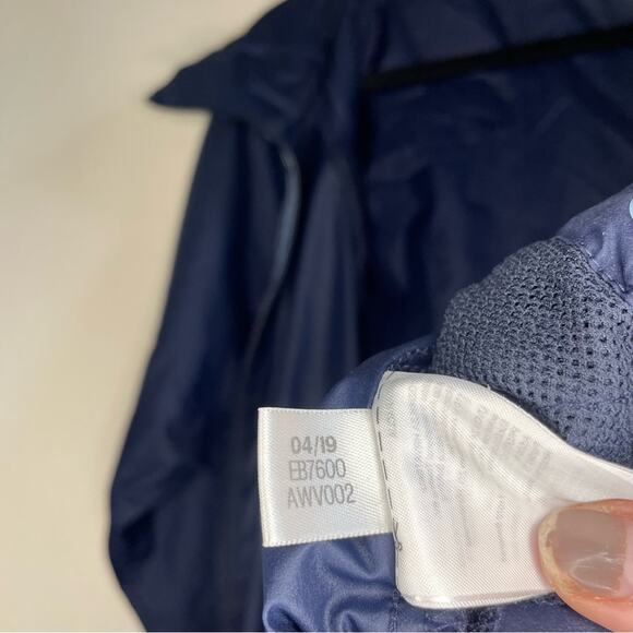 Adidas Parley Navy Blue For the Oceans Windbreaker Jacket Men’s Size Small - Picture 7 of 11